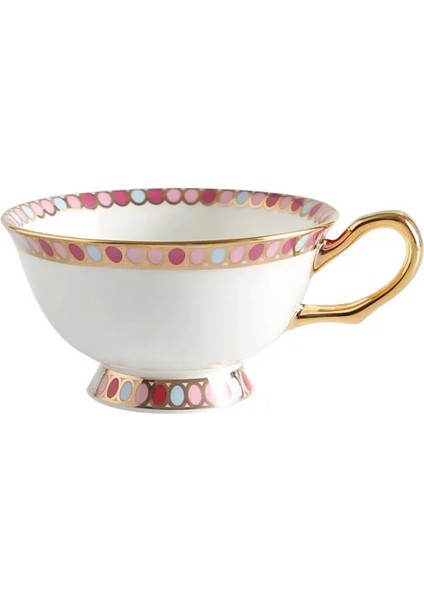 24 Lüks Kemik Çini Kahve Fincan Tabağı Kaşık Ingiliz Porselen Çay Bardağı Boyalı Çiçek Kuş Seramik Cafe Kupa Drinkware Hediye (Yurt Dışından)