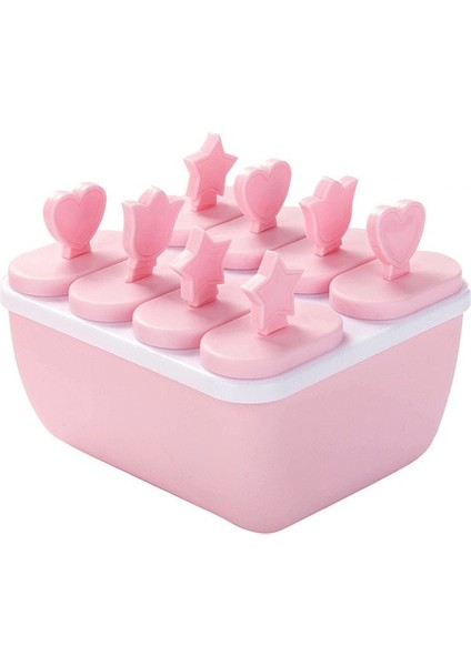 8 Grup Pembe Dondurma Kalıbı Ev Yapımı Buzlu Şeker Dıy Dondurma Buz Küpü Dondurma Buz Kafesi Ev Yapımı Buz Kutusu Buzlu Şeker Buz Tepsisi Popsicle Kalıp (Yurt Dışından)