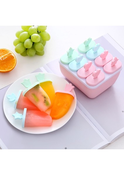 8 Grup Pembe Dondurma Kalıbı Ev Yapımı Buzlu Şeker Dıy Dondurma Buz Küpü Dondurma Buz Kafesi Ev Yapımı Buz Kutusu Buzlu Şeker Buz Tepsisi Popsicle Kalıp (Yurt Dışından) fiyatları