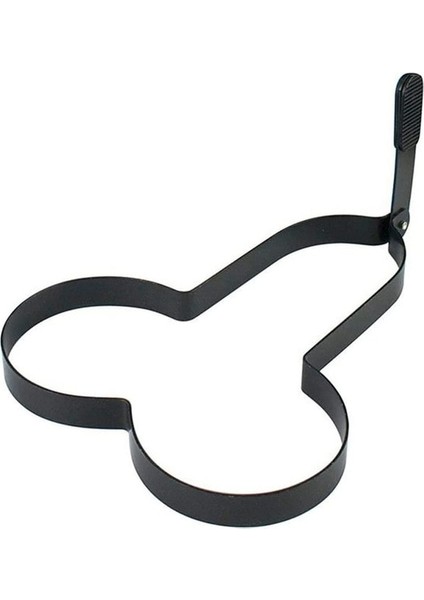 Siyah Eğlenceli Yumurta Makinesi Tenten Yumurta Makinesi Yapışmaz Yumurta Halkası Yumurta Yapımı Kalıpları Omlet Kalıpları Kulplu (Yurt Dışından)