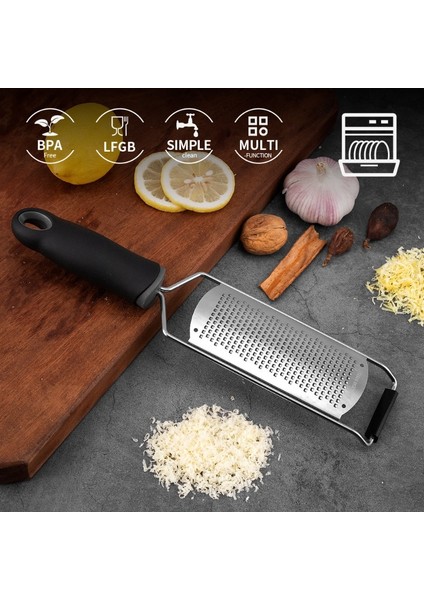 F Mutfak Çok Fonksiyonlu Rende Peynir Rende Limon Rende Yuvarlak Saplı Serisi Paslanmaz Çelik Ince Dişli Peynir Rende (Yurt Dışından) fırsatları