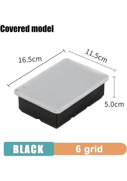 Kapaklı-6plaid 2 Adet 4/6/8/15 Izgara Büyük Buz Kalıbı Kalıp Dev Jumbo Büyük Gıda Sınıfı Silikon Buz Küpü Kare Tepsi Kalıp Dıy Buz Yapım Makinesi Buz Küpü Tepsi (Yurt Dışından) fiyatları