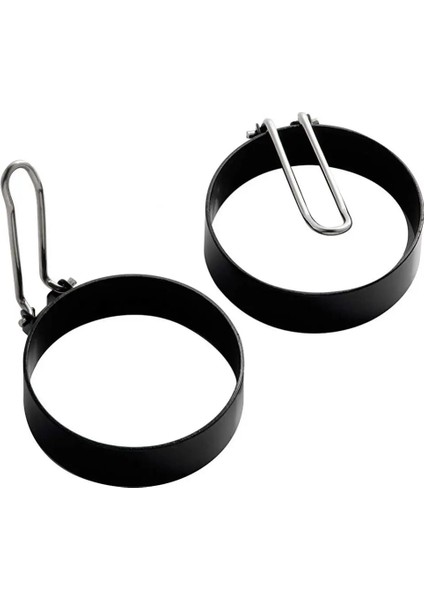 Gösterildiği Gibi Paslanmaz Çelik Yumurta Kızartma Halkaları Kolu Yapışmaz Yumurta Araçları Daire Yuvarlak Kızarmış Poach Kalıp Pişirme Kahvaltı Mutfak Erişimi Için (Yurt Dışından) fırsatları