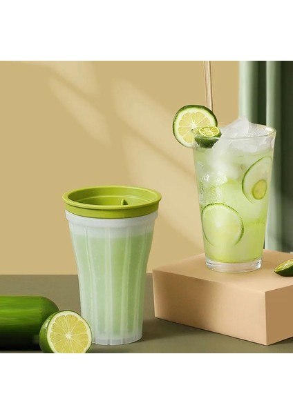 Sarı Yaz Sıkmak Ev Yapımı Dondurma Şişesi Smoothie Kupası Hızlı Soğutma Sihirli Fincan Milkshake Şişesi Mutfak Malzemeleri (Yurt Dışından)
