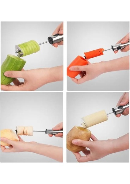 Şeffaf Matkap Sebze Meyve Oyma Makinesi Ergonomik Kaymaz Saplı Denucleator Oyma Kabak Patates Havuç Armut (Yurt Dışından) modelleri