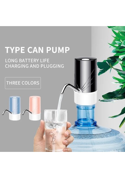 Siyah Otomatik Yumru Su Şişesi USB Şarj Namlulu Su Pompası Ev Ofis Saf Su Içme Su Sebili (Yurt Dışından) fiyatları