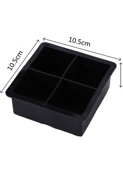 4 Izgaralar 4/6/8/15 Izgara Büyük Buz Kalıbı Kalıp Kutusu Büyük Gıda Sınıfı Silikon Buz Küpü Kare Tepsi Kalıp Diy Şarap Barı Pub Buz Blokları Makinesi Modeli (Yurt Dışından)