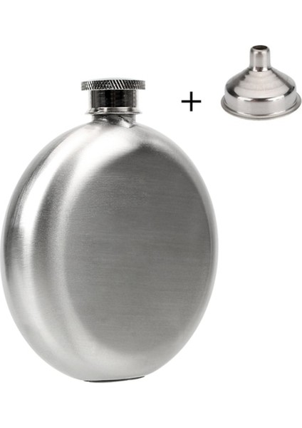 Huni ile 5 Oz Viski Cep Şişeleri Paslanmaz Çelik Yuvarlak Alkol Şişesi Drinkware Şarap Şişesi Likör Pot Aksesuarları Şarap Araçları (Yurt Dışından)