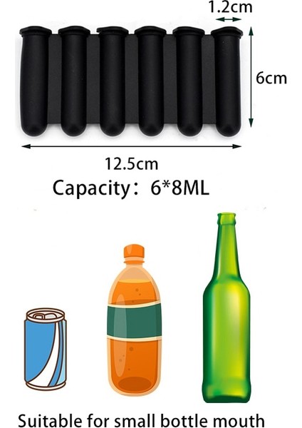 Buz Küpü Kalıp 6 Delik Silindir Buz Küpü Kalıp Yeniden Kullanılabilir Silikon Buz Küpü Kalıp Küçük Delik Su Şişesi Kutuları Çerezler Çikolata Pişirme Kalıbı (Yurt Dışından) modelleri