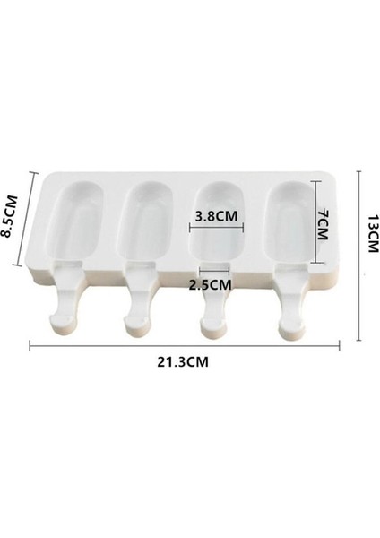 S 8/4/1 Delik Silikon Dondurma Kalıp Buz Pop Küp Popsicle Varil Kalıp Tatlı Dıy Kalıp Makinesi Aracı Dondurma Çubuğu (Yurt Dışından)