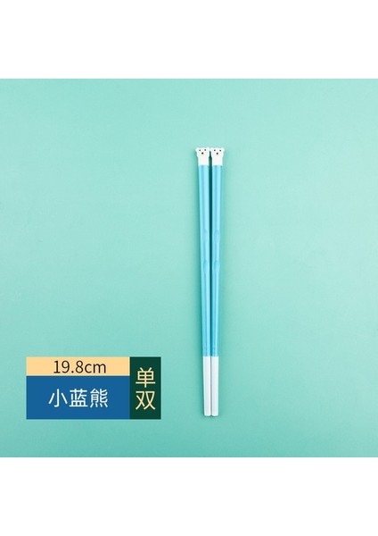 Mavi Ayı Çin Alaşım Yemek Çubukları 19.8 cm Çocuklar Için Yemek Çubukları Çocuklar Öğrenme ve Eğitim Yemek Çubukları Gıda Çubukları Suşi Metal Yemek Çubukları (Yurt Dışından)