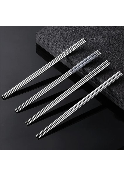 3 Pairs Yuvarlak Paslanmaz Çelik Çin Çubuklarını Kaymaz Yüksek Sıcaklık Japon Suşi Kore Erişte Gıda Çubukları Mutfak Pişirme Araçları (Yurt Dışından) fiyatları
