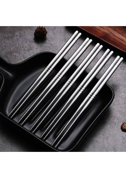 3 Pairs Yuvarlak Paslanmaz Çelik Çin Çubuklarını Kaymaz Yüksek Sıcaklık Japon Suşi Kore Erişte Gıda Çubukları Mutfak Pişirme Araçları (Yurt Dışından) modelleri