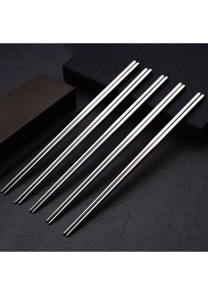 3 Pairs Yuvarlak Paslanmaz Çelik Çin Çubuklarını Kaymaz Yüksek Sıcaklık Japon Suşi Kore Erişte Gıda Çubukları Mutfak Pişirme Araçları (Yurt Dışından) indirimleri