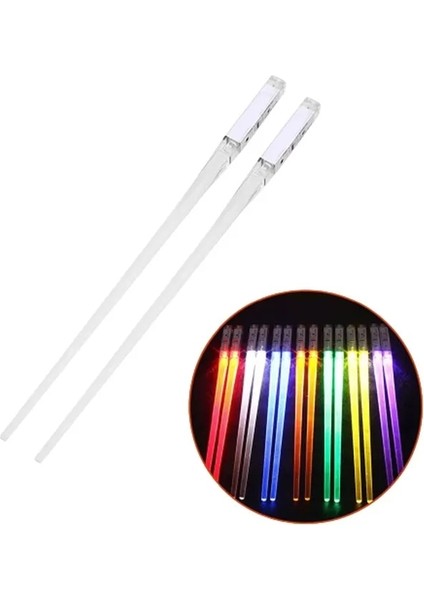 1 Çift 1 Çift LED Lightsaber Çubuklarını Aydınlık Yeniden Kullanılabilir Mutfak Light Up LED Çubuk Parlayan Bpa Içermeyen Gıda Güvenli Çubuklarını (Yurt Dışından)