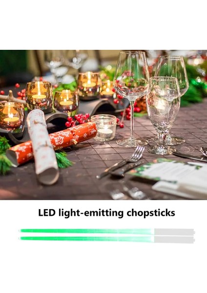 1 Çift 1 Çift LED Lightsaber Çubuklarını Aydınlık Yeniden Kullanılabilir Mutfak Light Up LED Çubuk Parlayan Bpa Içermeyen Gıda Güvenli Çubuklarını (Yurt Dışından)