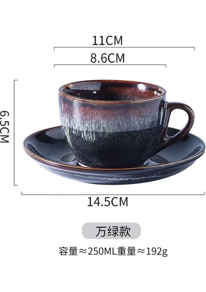 Stil 2 250ML Avrupa Küçük Lüks Çekme Çiçek Kahve Fincanı Tabakları Takım Elbise Cam Muhtasar Ev Seramik Kahve Kupa Siyah Çay Çay Fincanı (Yurt Dışından)
