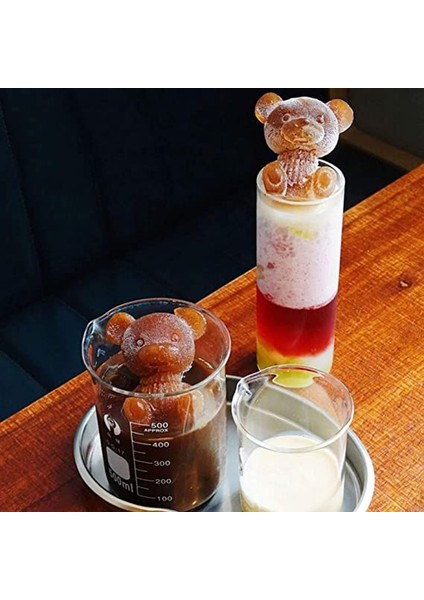 Küçük Ayı-2pcs Küp Şeker Hamur Kahve Süt Viski Kalıp Çay Buzlu Kek Çikolata Kalıp Ayı Şekli Kalıp Kalıp Buz Silikon Makinesi (Yurt Dışından) modelleri