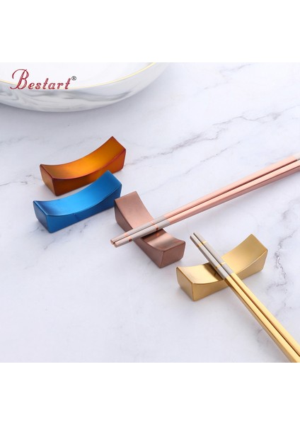 2pc Dinlenme-Gül Altın 10PCS Chopstick Dinlenme Raf Seti Japon Suşi Çubuklarını Standı Tutucu Paslanmaz Çelik Kore Lüks Masa Aksesuarları Malzemeleri (Yurt Dışından)