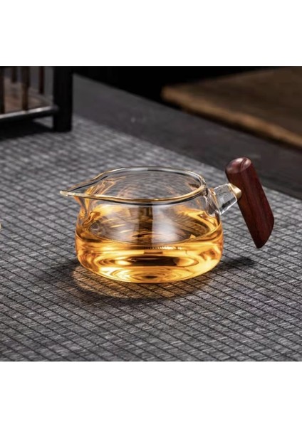 E Yaratıcı Çekiç Desen Isıya Dayanıklı Cam Altın Yan Kol Adil Fincan Kung Fu Çay Seti Çay Eşyaları Şeffaf Çay Dağıtıcı (Yurt Dışından)