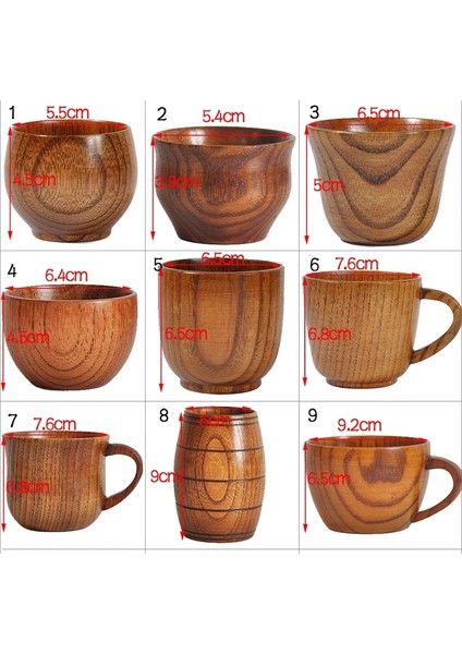 Ahşap Büyük Göbek Kulplu Fincan El Yapımı Doğal Ladin Ahşap Içme Bira Çay Kahve Süt Su Japon Drinkware Mutfak Bar (Yurt Dışından) modelleri