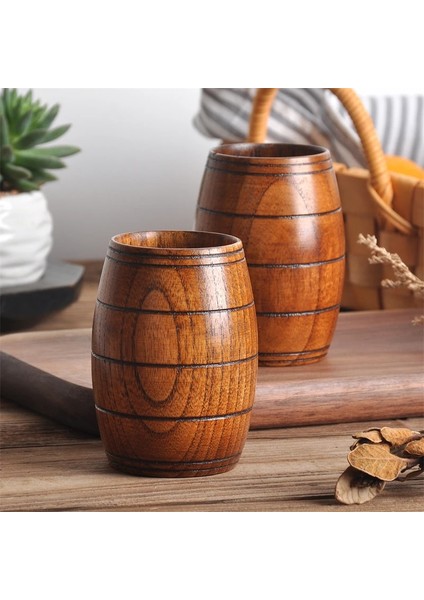 Ahşap Büyük Göbek Kulplu Fincan El Yapımı Doğal Ladin Ahşap Içme Bira Çay Kahve Süt Su Japon Drinkware Mutfak Bar (Yurt Dışından) indirimleri