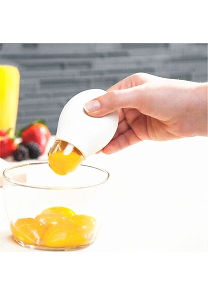 Beyaz 1 Adet Ev Mutfak Alet Araçları Pişirme Ürünleri Silikon Yumurta Akı ve Sarısı Ayırıcı Mutfak Aksesuarları Yaratıcı Yumurta Aracı (Yurt Dışından) modelleri