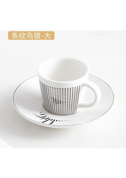 Uçan Kuş Y 90ML 90/230CM Ins Ayna Yansıma Yaratıcı At Anamorfik Fincan Ayna Yansıma Fincan Sinek Kuşu Kupa Kahve Çay Seti Coaster ile (Yurt Dışından)