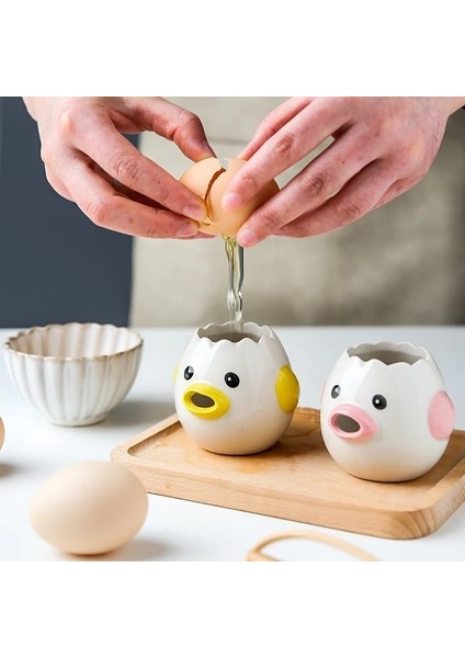 Sarı Yumurta Beyaz Sarısı Ayırıcı Aracı Tavuk Yumurta Sarısı Beyaz Ayırıcı Seramik Seramik Karikatür Civciv Yumurta Ayırıcı Mutfak Aletleri (Yurt Dışından) fiyatları