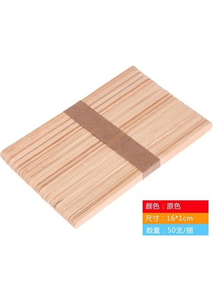 16X1 cm 50 Adet/grup Ahşap El Sanatları Dondurma Çubukları Pop Dondurma Çubukları Doğal Ahşap Kek Araçları Dıy Çocuk Işi Sanat El Sanatları Oyuncaklar Buz Kalıbı (Yurt Dışından)