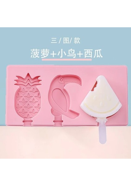 Stil 7 1 Adet Silikon Dondurma Kalıp Popsicle Sevimli Karikatür Hayvan Pop Kapakları ve Çubukları ile Yeniden Kullanılabilir Diy Yapımı Yaz Favorileri 4 Adet/grup (Yurt Dışından)