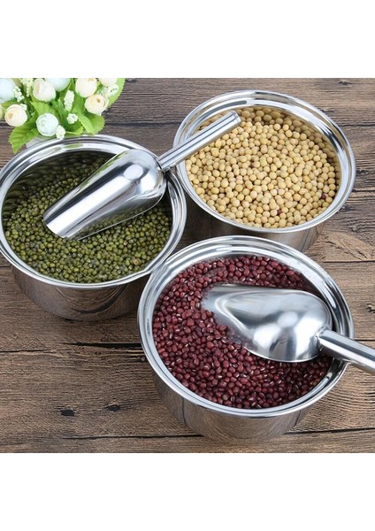 Mini Oyuncak Paslanmaz Çelik Buz Küpü Kepçe Bar Büfe Mutfak Baharat Şeker Un Fındık Kaşık Kaşık Kuru Mal Kürek Parti Mutfak Aksesuarları (Yurt Dışından)
