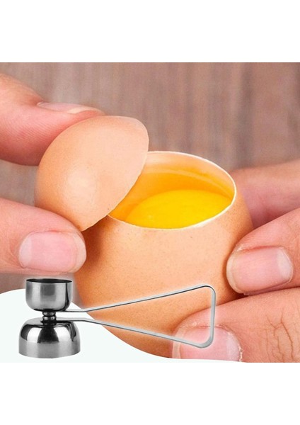 Gümüş Yumurta Kraker Topper Yumurta Kabuğu Kesici Paslanmaz Çelik Yumurta Kraker Açacağı Mutfak Alet Pişirme Araçları Yumurta Sheller Yumurta Kabuğu Sökücü (Yurt Dışından) fırsatları