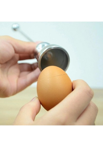 Paslanmaz Çelik Yumurta Kesici Açacağı Yeniden Kullanılabilir Yumurta Topper Kraker Yuvarlak Mermerler Haşlanmış Yumurta Sheller Mutfak Aletleri Için Ayarlanabilir (Yurt Dışından) fırsatları