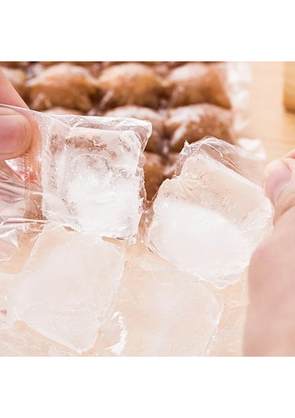 10 Adet 10 Adet/paket Buz Küpü Kalıp Tek Kullanımlık Kendinden Sızdırmazlık Buz Küpü Çanta Şeffaf Daha Hızlı Dondurucu Buz Yapma Kalıp Çantası Mutfak Aletleri (Yurt Dışından)