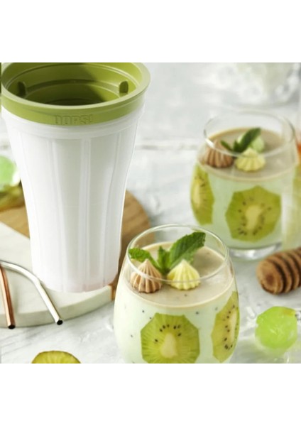 Turuncu Yaz Sıkma Slush ve Shake Yapımcısı Şişe 150 ml Soğuk Içecek Ezilmiş Buz Bardağı Dondurma Araçları (Yurt Dışından)