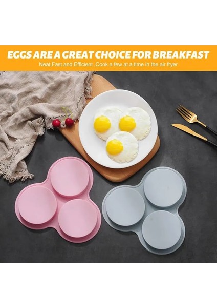Mavi Yuvarlak Silikon Hava Fritöz Yumurta Tavası Yeniden Kullanılabilir Hava Fritöz Yumurta Kalıbı 3 Kavite Silikon Hava Fritöz Yumurta Tavası Silikon Kek Kalıbı (Yurt Dışından) fırsatları