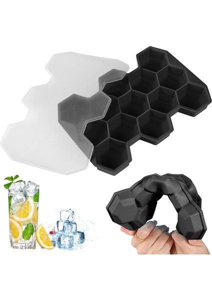 Siyah 13 Izgara Küpleri Buz Tepsisi Küp Kalıp Yaratıcı Diy Petek Şekli Buz Küpü Ray Kalıp Dondurma Kalıp Parti Soğuk Içecek Bar Soğuk Içecek Junejour0 (Yurt Dışından)