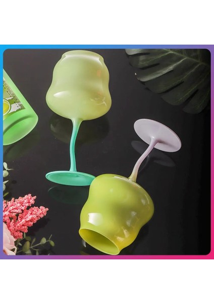 300ML 10 Gösterisi Olarak Krem Kadehi Ortaçağ Retro El Şişirme Kalıp Kristal Cam Dekoratif Şeker Renk Çok Amaçlı Bardak Köpüklü Şarap Suyu Cam (Yurt Dışından)