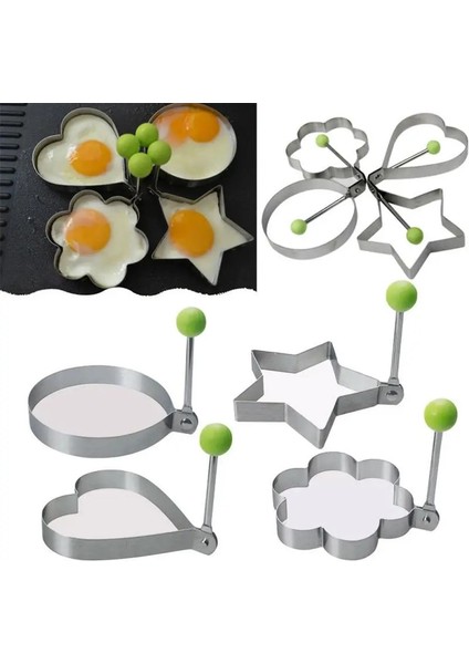 Mickey Mouse 8 Adet 5/8/10 Adet Mutfak Omlet Haşlanma Önleyici Aşk Omlet Araçları Paslanmaz Çelik Aile Kullanışlı Aksesuarlar Kızarmış Yumurta Kalıp Kaymaz (Yurt Dışından)