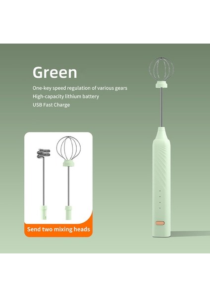 B El Elektrikli Süt Köpürtücü 3 Hız Yumurta Mikser USB Şarj Edilebilir Kahve Köpürtme Değnek Cappuccino Karıştırıcı Mutfak Çırpma Aracı (Yurt Dışından)