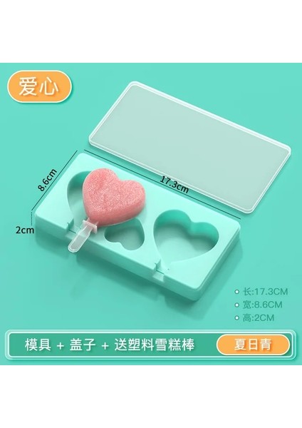 Aşk-Mavi Hayvan Dondurma Silikon Kalıp Popsicle Çikolata Kalıp Dıy El Yapımı Dondurma Kalıp Dıy Yaz Çocuk Dondurma Kalıp (Yurt Dışından)