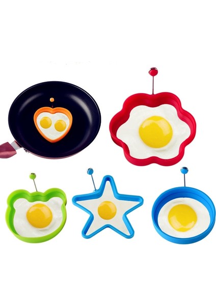 Ayı Şekli 5 Stil Gözleme Yapımcısı Kızarmış Yumurta Kalıp Silikon Formlar Yapışmaz Basit Operasyon Gözleme Yapımcısı Omlet Yuvarlak Kalıp (Yurt Dışından)