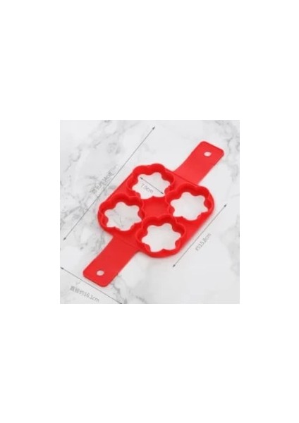 H0100-FLOWER Kızarmış Yumurta Gözleme Yapımcısı Yapışmaz Pişirme Aracı Yuvarlak Kalp Gözleme Yapımcısı Yumurta Pişirici Tava Çevirme Yumurta Kalıp Mutfak Pişirme Aksesuarları (Yurt Dışından)