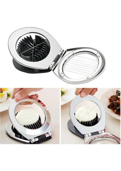 Gümüş Yumurta Dilimleyici Kaymaz Alt Haşlanmış Yumurta Dilimleyici 2 Mod Emek Tasarrufu Sağlayan Haşlanmış Yumurta Kesici Restoran Aksesuarı (Yurt Dışından) fiyatları