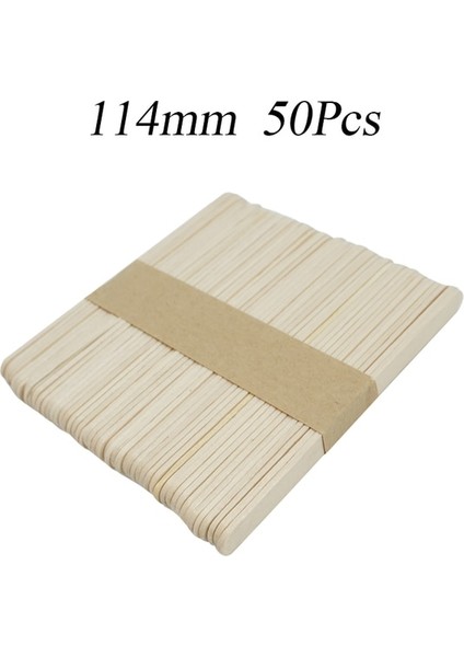 50 Adet 114MM 50/100 Adet Dondurma Doğal Tahta Çubuklar Kaşık El Sanatları Sanat Dondurma Lolly Kek Araçları Dondurma Dondurma Çubukları (Yurt Dışından)