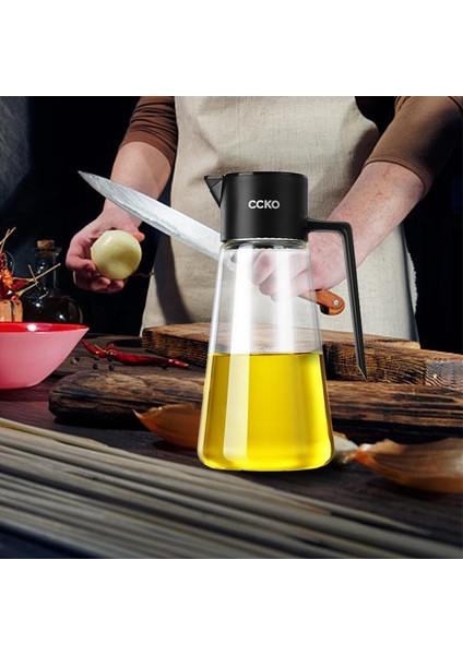 Siyah Zeytinyağı Dispenseri Şişesi Otomatik Baharat Kabı Otomatik ve Sızdırmaz Sirke Cam Şişe (Yurt Dışından) fırsatları