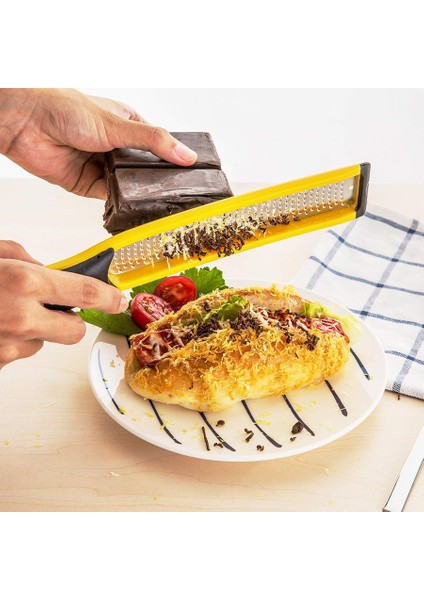 Sarı Narenciye Limon Zester ve Peynir Rendesi Peynir, Limon, Zencefil, Sarımsak Sebze Meyveler Peynir Bıçağı Peynir Için Yakalama Kabı ile (Yurt Dışından)