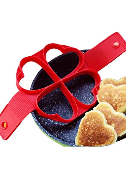 Kalp Yumurta Gözleme Halkası Yapışmaz Gözleme Yapımcısı Kalıp Silikon Yumurta Pişirici Kızarmış Yumurta Şekillendirici Omlet Kalıpları Mutfak Pişirme Aksesuarları Için (Yurt Dışından)