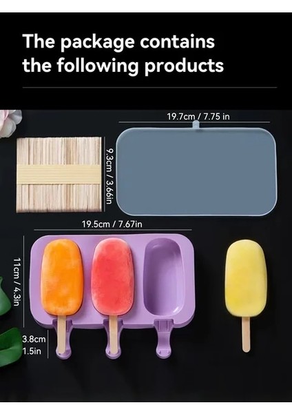 Stil A Worthbuy Silikon Dondurma Kalıp Dıy Çikolata Tatlı Popsicle Kalıpları Tepsi Buz Küpü Makinesi Ev Yapımı Araçları Yaz Parti Malzemeleri (Yurt Dışından)